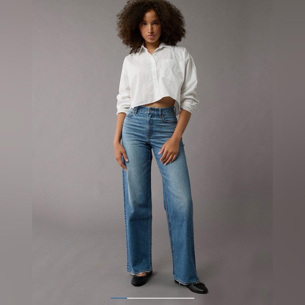 Copy AE Curvy Super High-Rise Baggy Straight Jeans